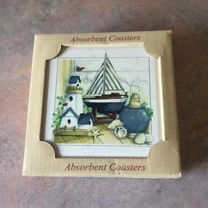 Boat and Lighthouse Coasters